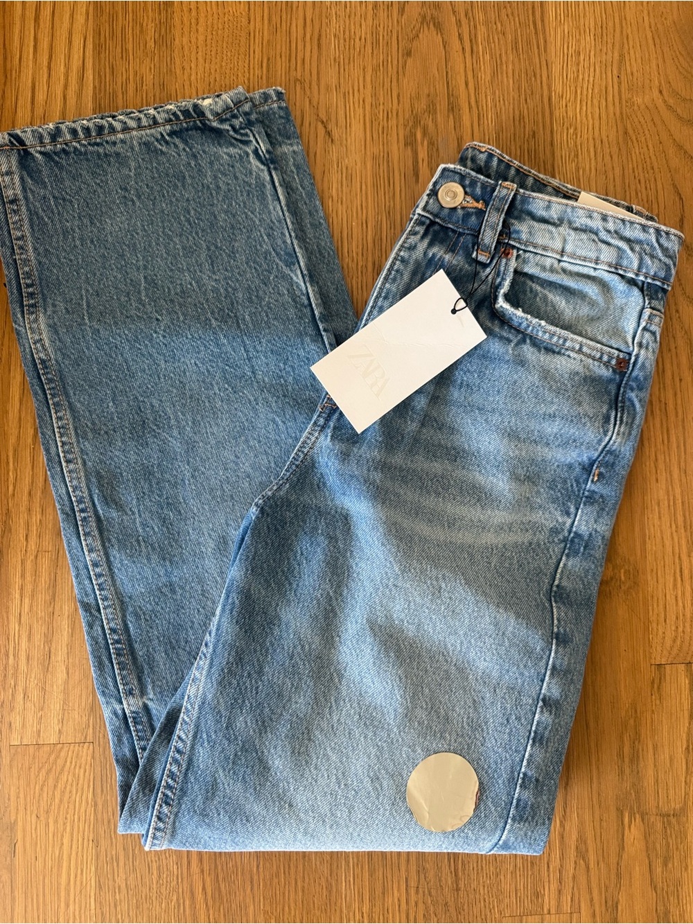 Zara Light Blue Straight Leg Jeans size 4 NWT